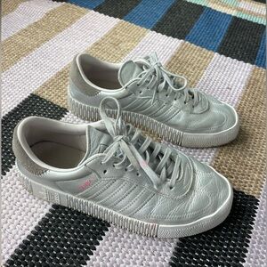 Adidas Samba Silver Sneakers- size 7